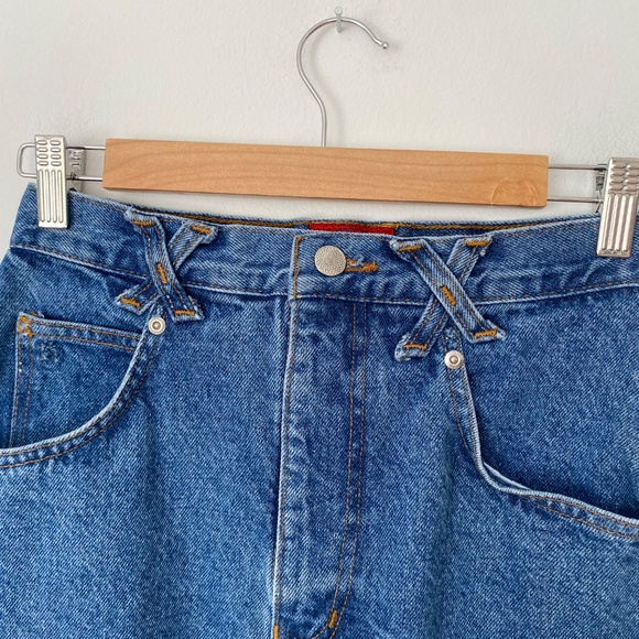 Vintage high waist denim midi skirt - Picture 2 of 4